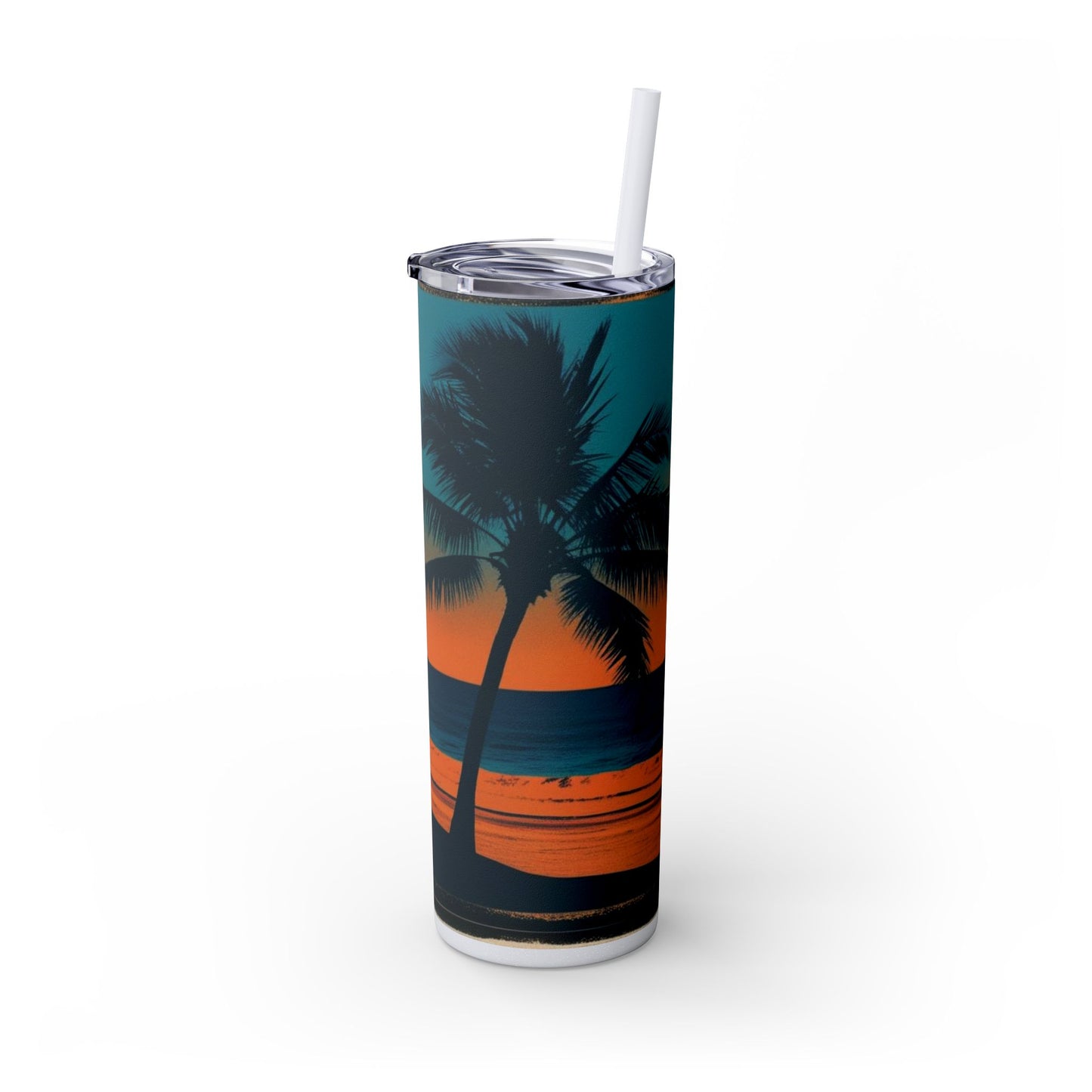 Brilliant Sunrise Skinny Tumbler with Straw, 20oz