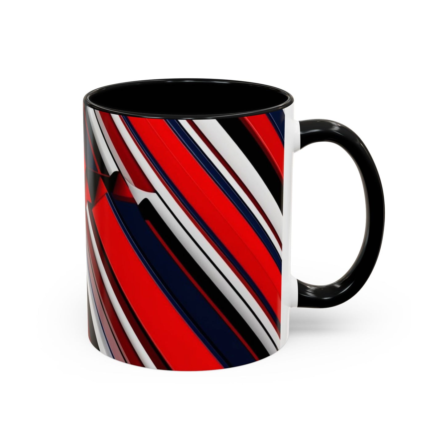 Optical Illusion Accent Mug – Ceramic Coffee Cup