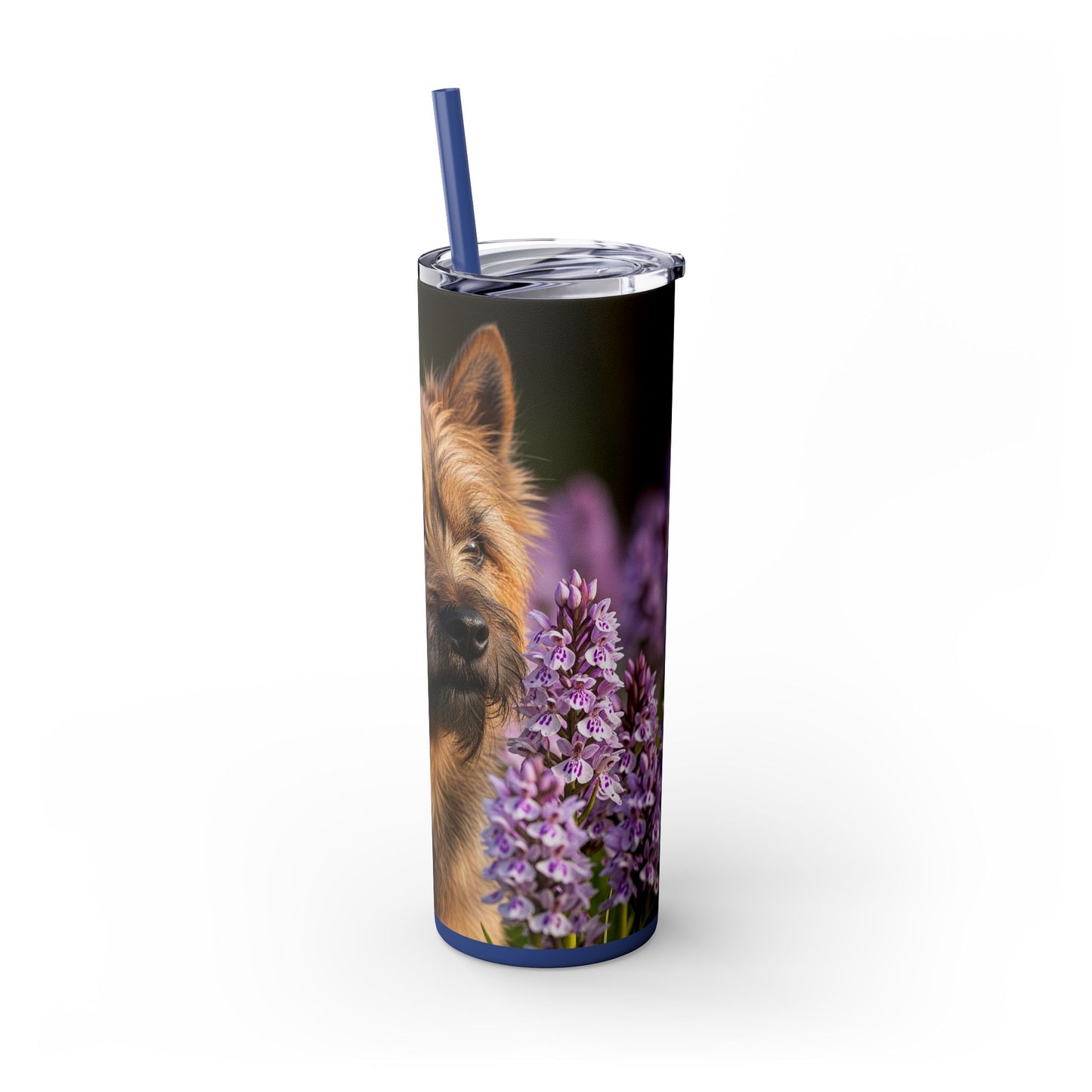 Cairn Terrier Skinny Tumbler with Straw, 20oz