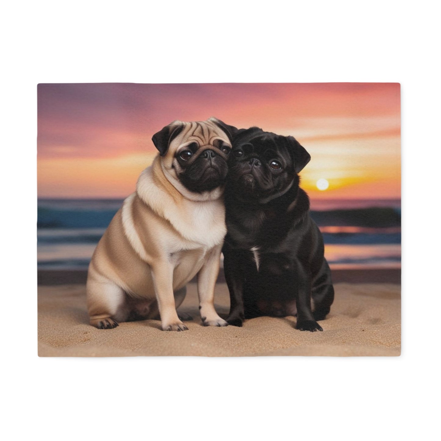 Manta sudadera Pug Love