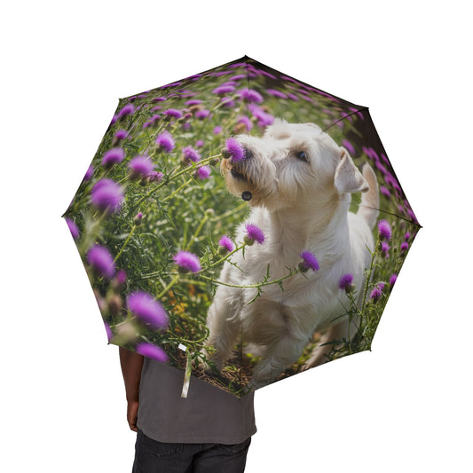 Sealyham Terrier Semi-Automatic Foldable Umbrella