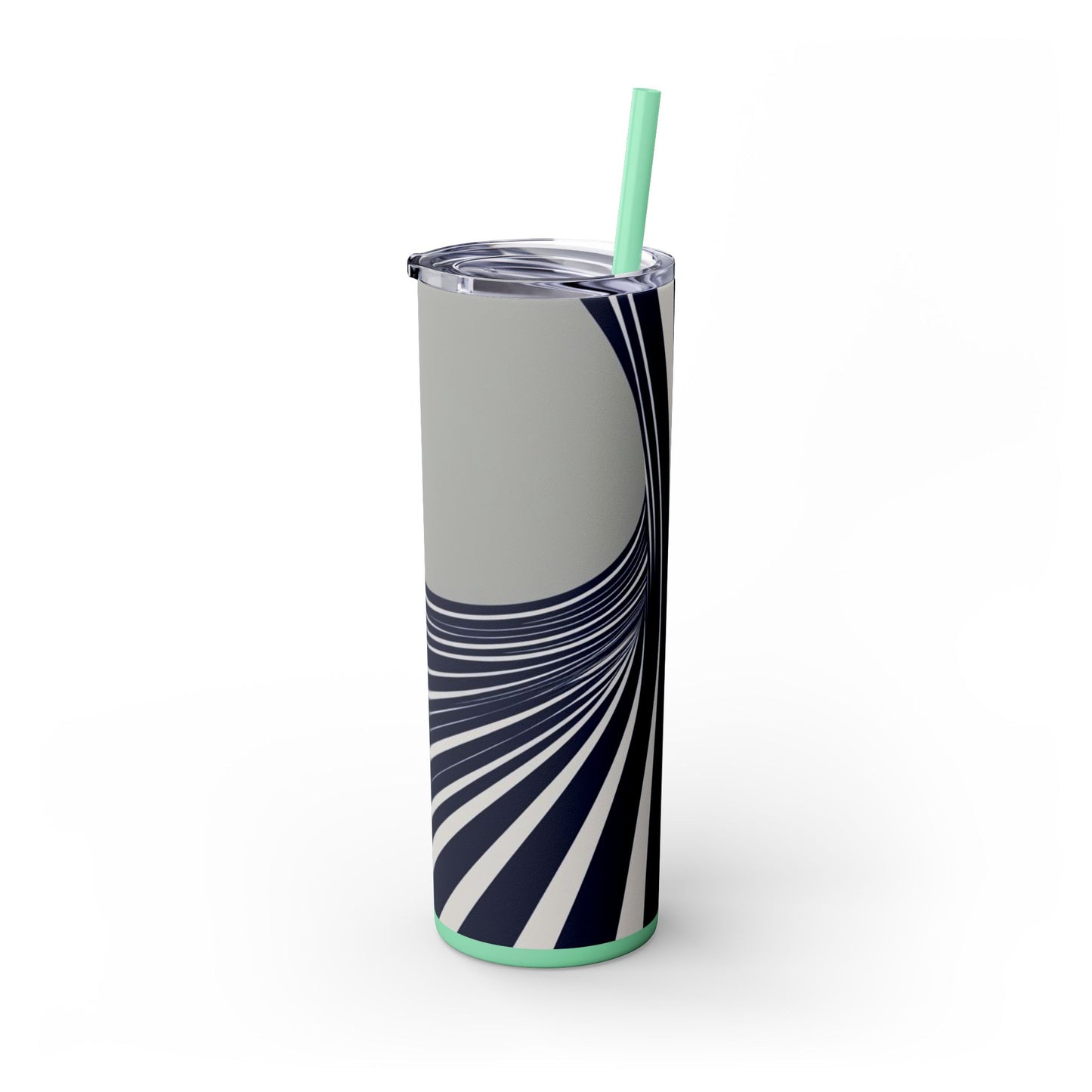 Optical Illusion Skinny Tumbler with Straw, 20oz