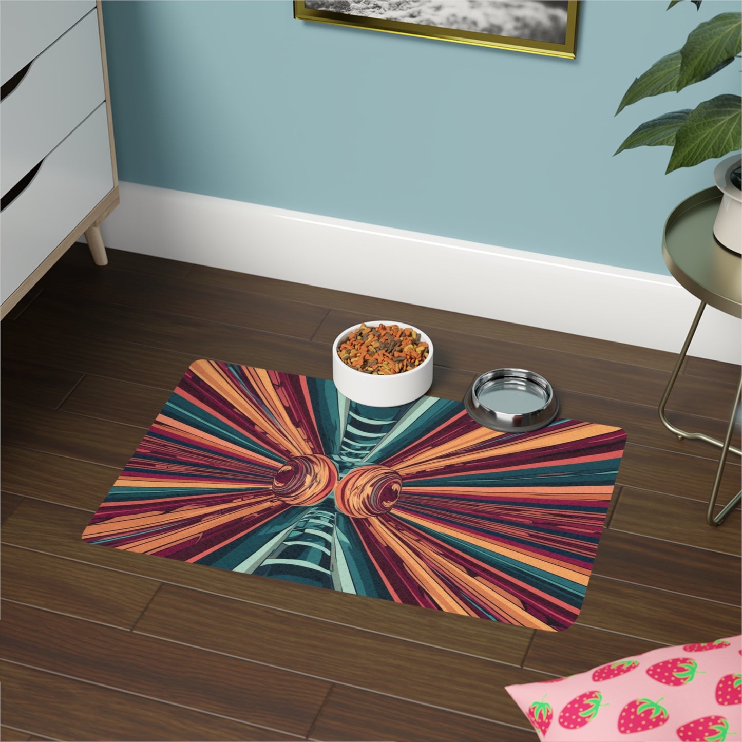 Pet Food Mat (12x18) - Optical Illusion