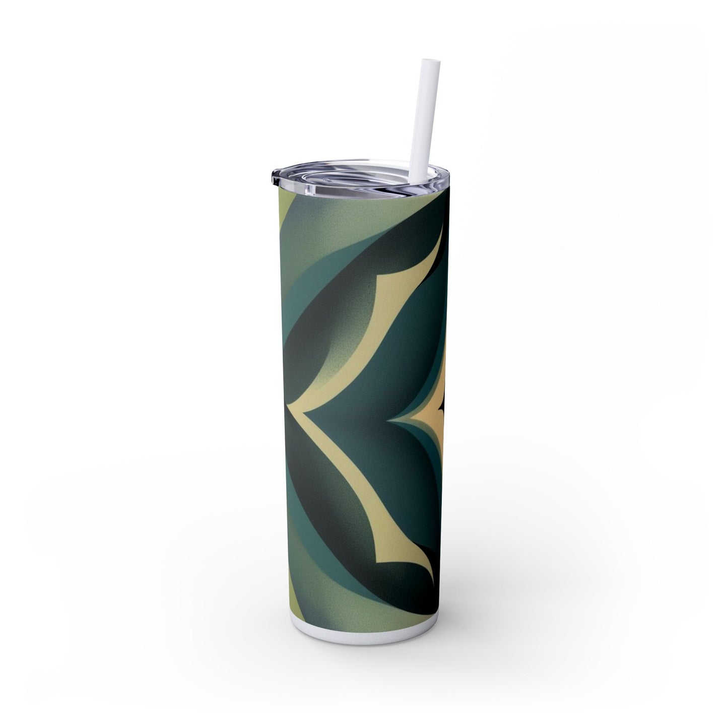 Optical Illusion Skinny Tumbler with Straw, 20oz
