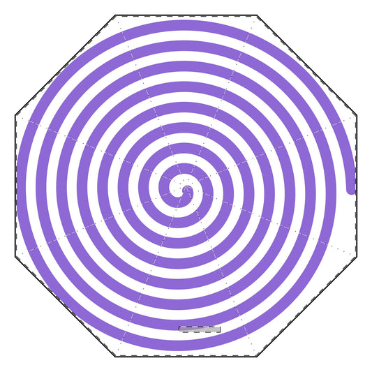 Purple Swirl Semi-Automatic Foldable Umbrella