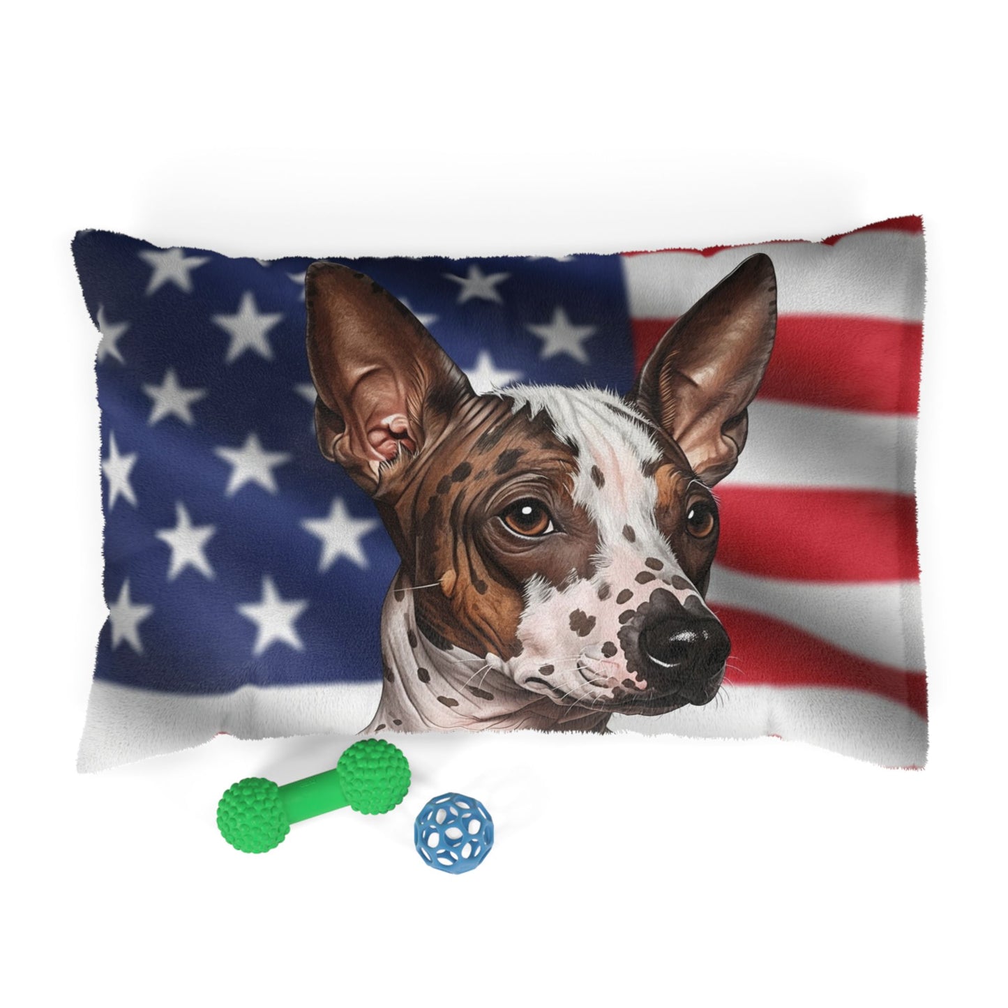 American Hairless Terrier Patriotic Pet Bed