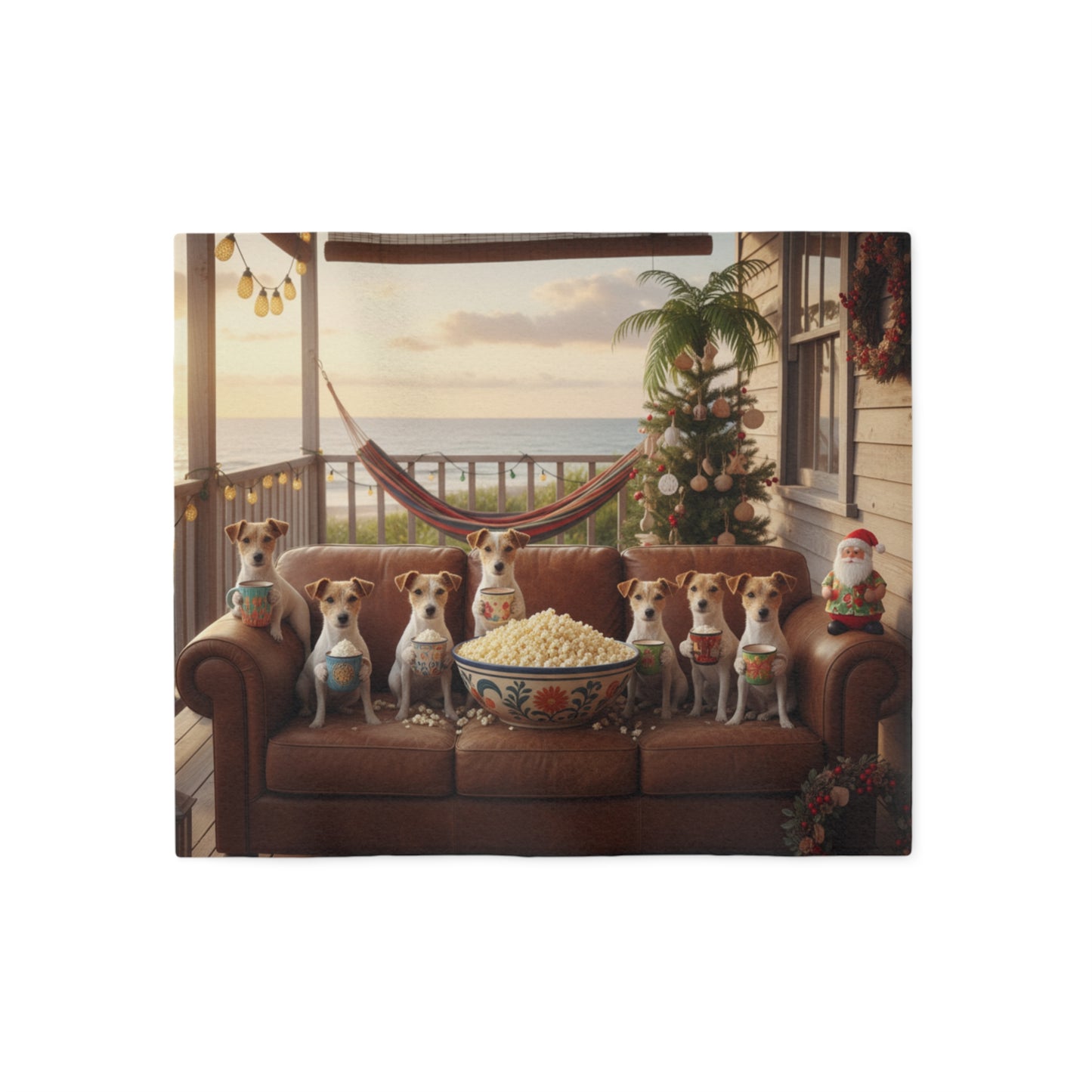 Coastal Holiday Veranda Blanket