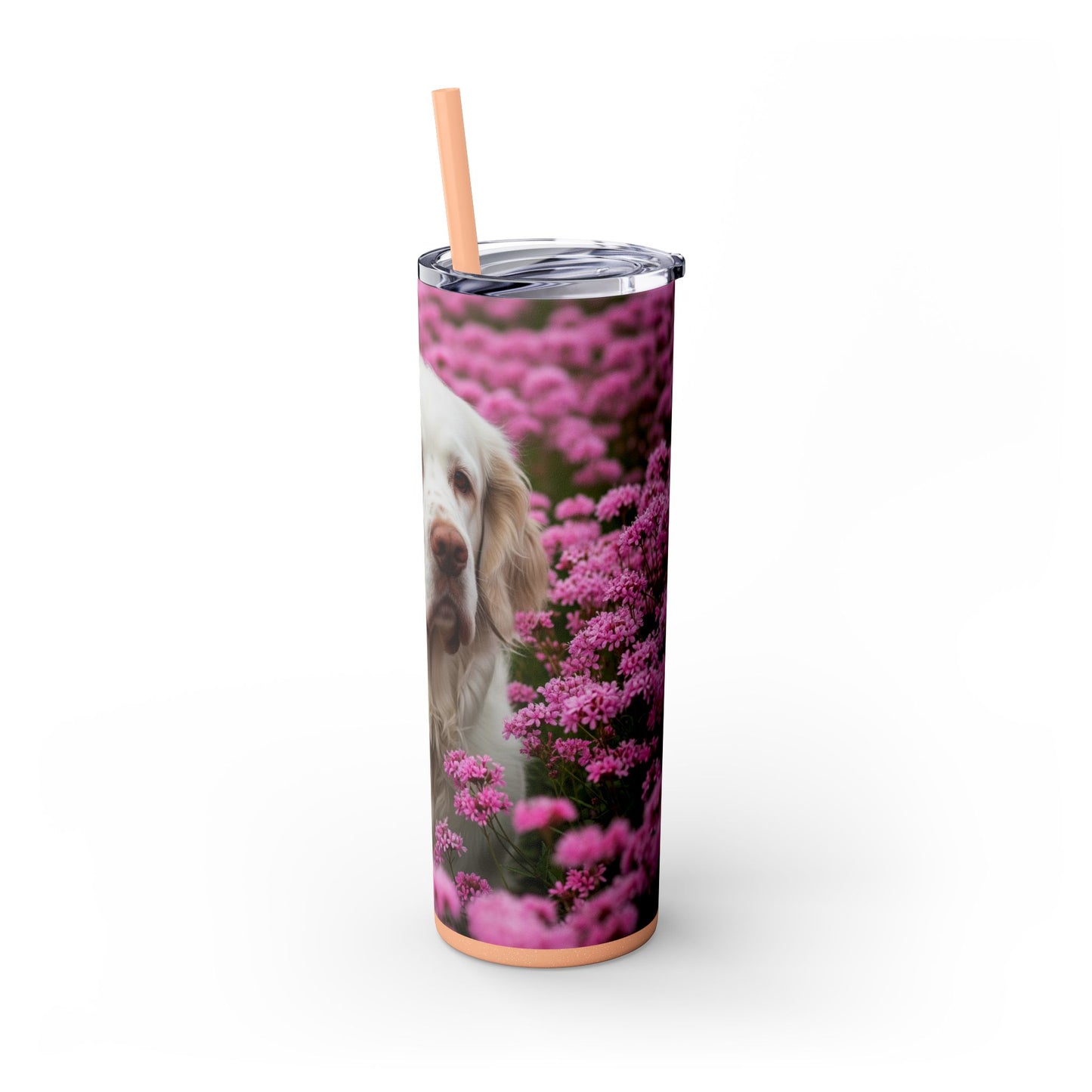 Gobelet isotherme Clumber Spaniel avec paille, 590 ml