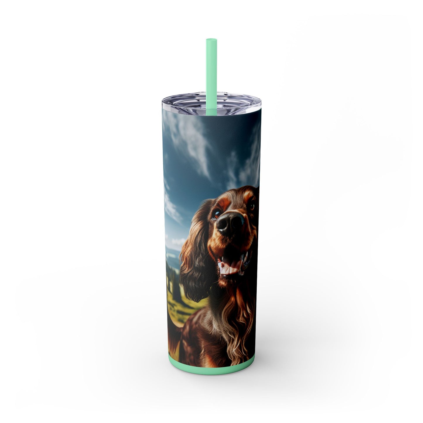 Skinny Tumbler with Straw – 20 oz Stainless Steel Cup