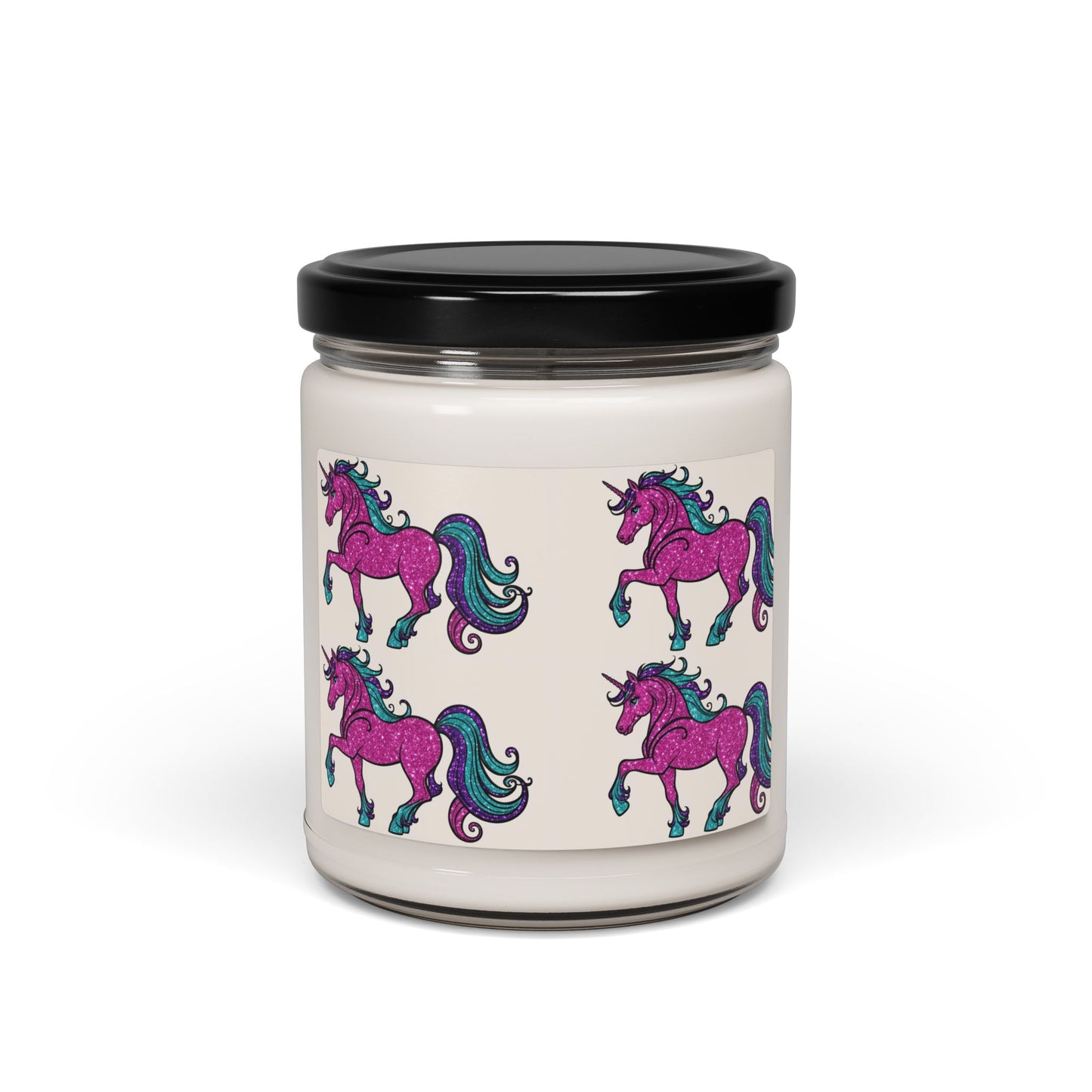 Glittery Psychedelic Unicorn- Scented Soy Candle, 9oz