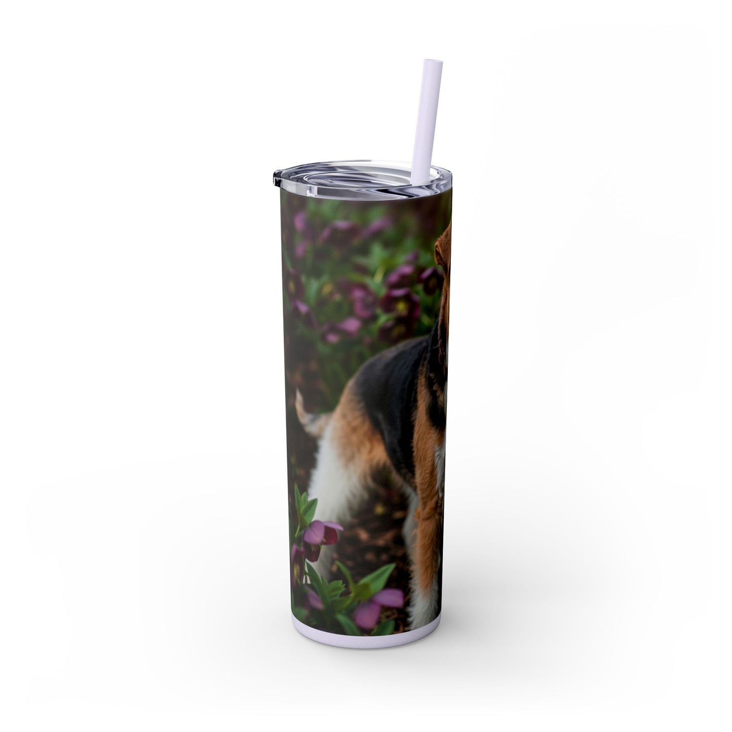 Wire Fox Terrier Skinny Tumbler with Straw, 20oz