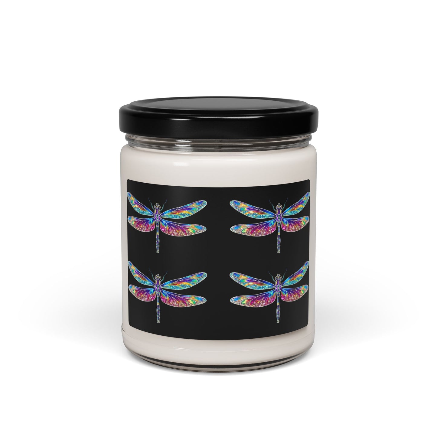 Glittery Psychedelic Dragonfly- Scented Soy Candle, 9oz