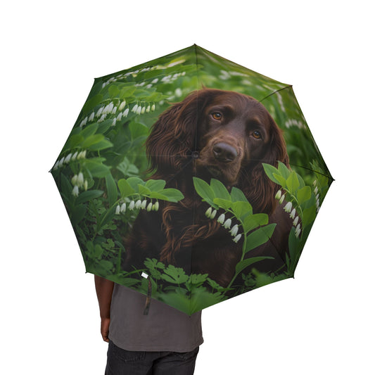 Field Spaniel Semi-Automatic Foldable Umbrella