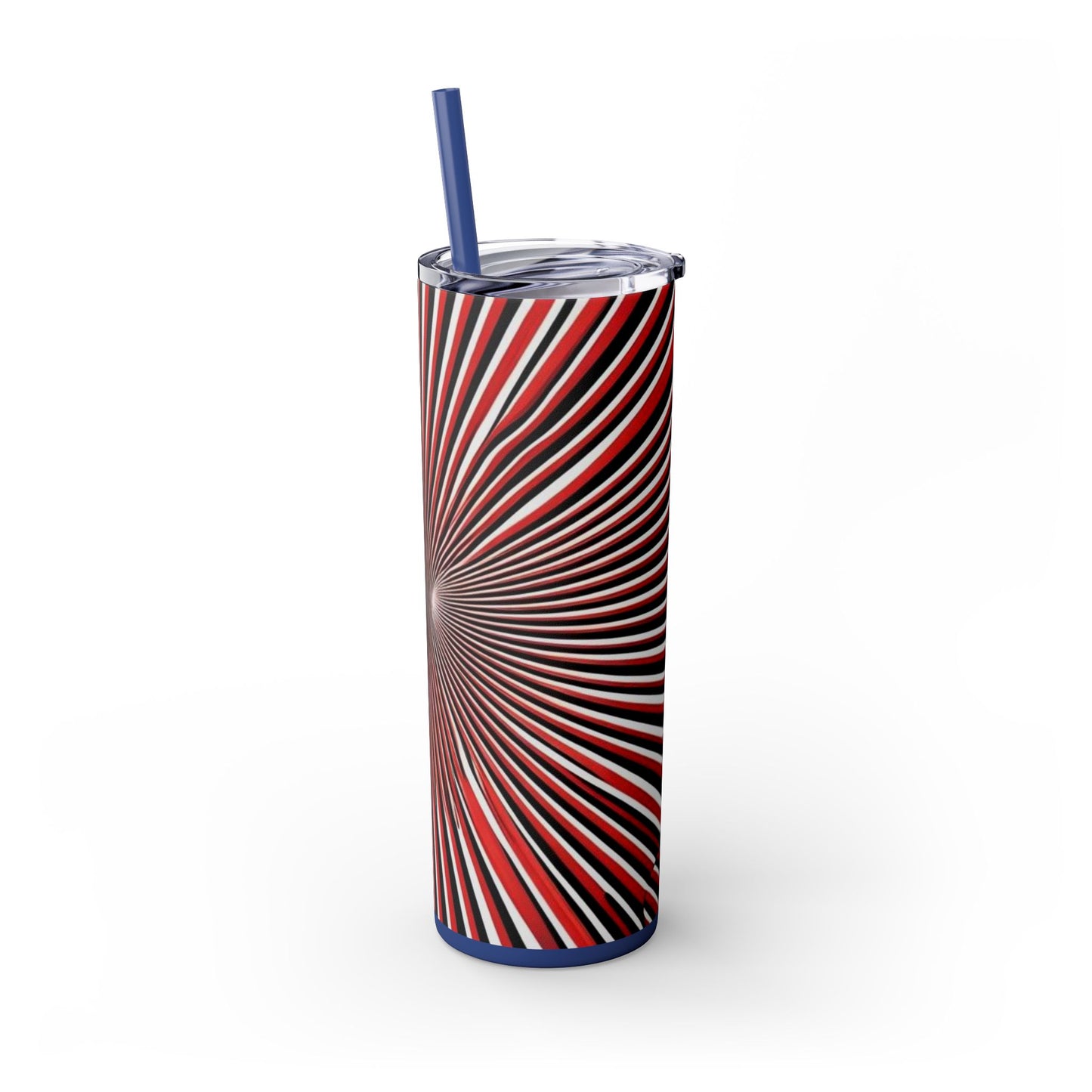 Optical Illusion Skinny Tumbler with Straw, 20oz