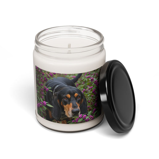 Black and Tan Coonhound- Scented Soy Candle, 9oz