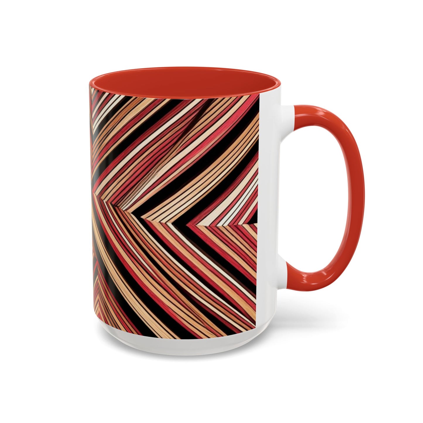 Optical Illusion Accent Mug – Ceramic Coffee Cup