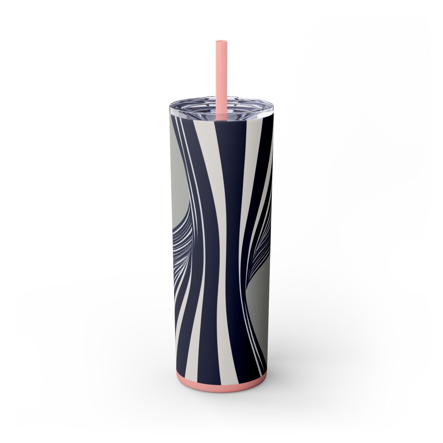 Optical Illusion Skinny Tumbler with Straw, 20oz