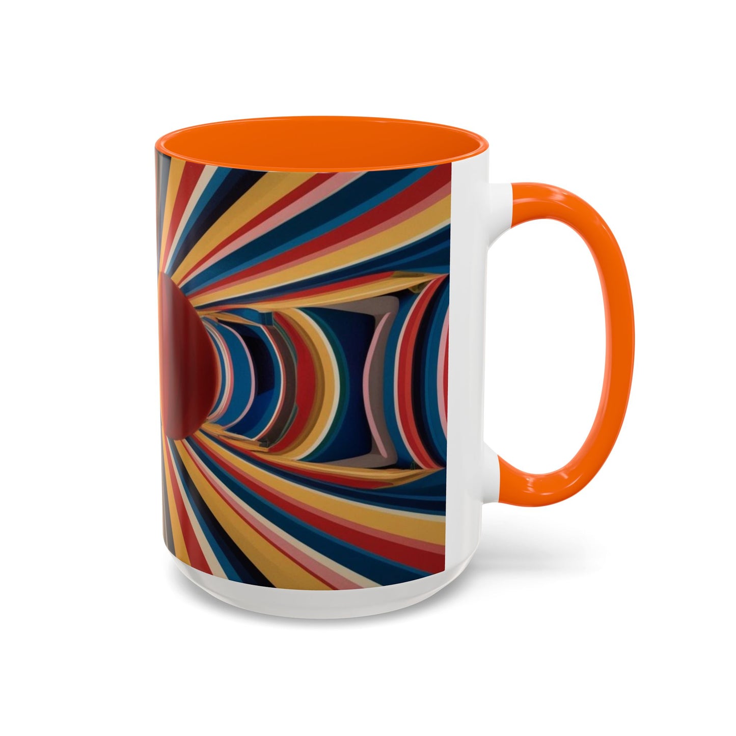 Optical Illusion Accent Mug – Ceramic Coffee Cup