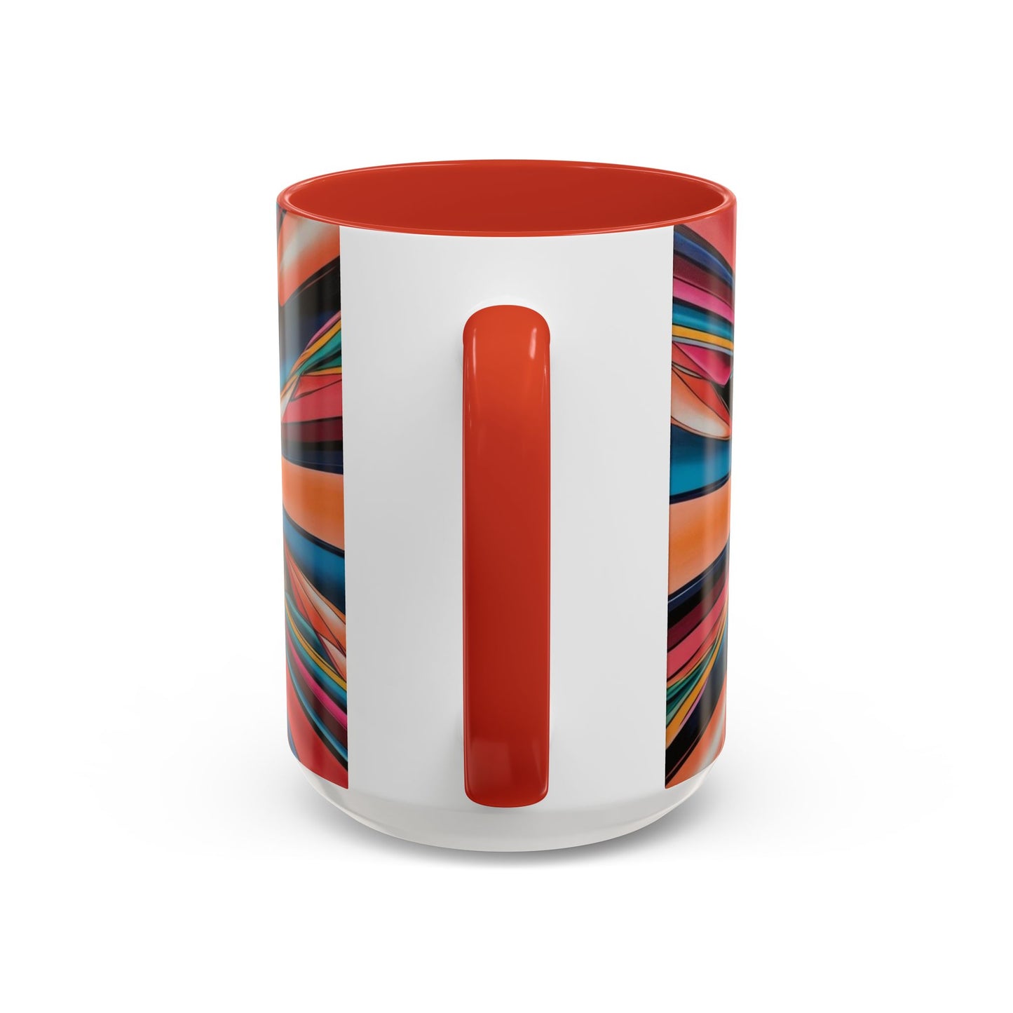 Optical Illusion Accent Mug – Ceramic Coffee Cup