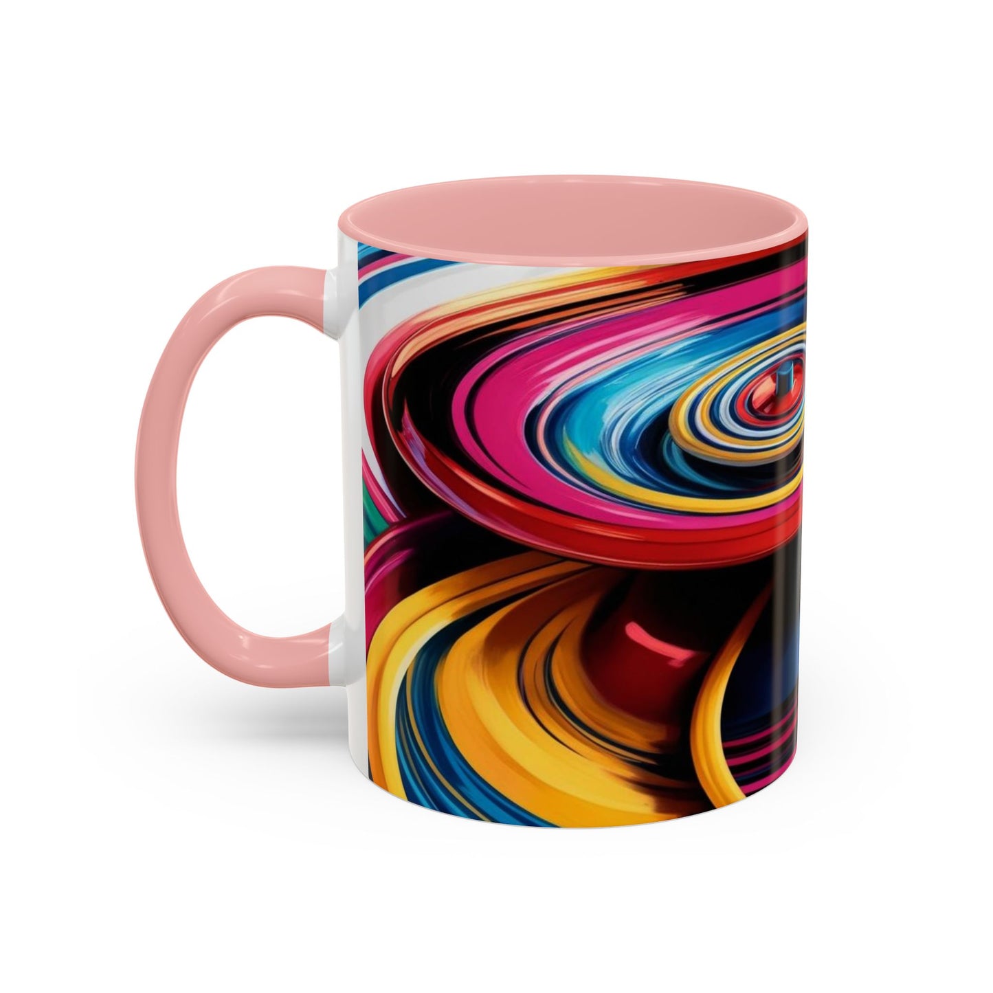 Optical Illusion Accent Mug – Ceramic Coffee Cup
