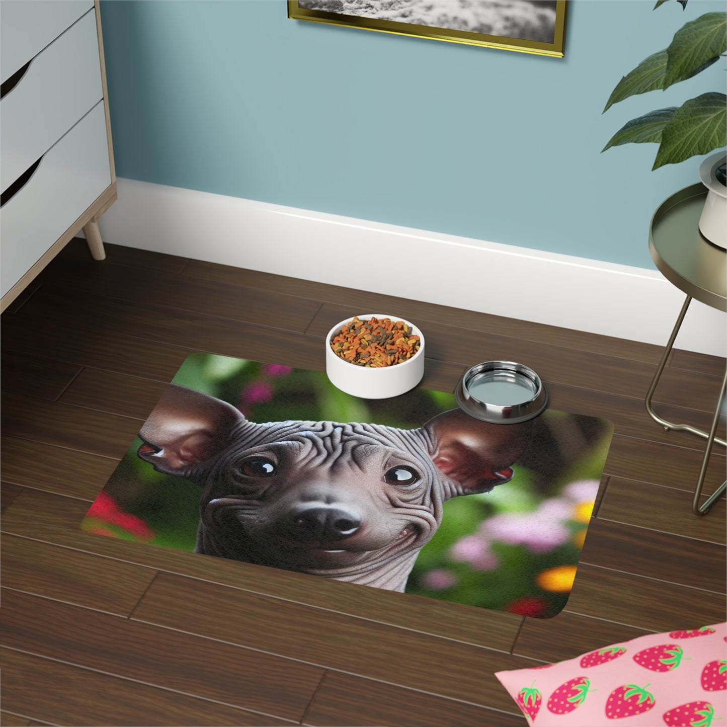 Pet Food Mat (12x18) - Peruvian Hairless Dog