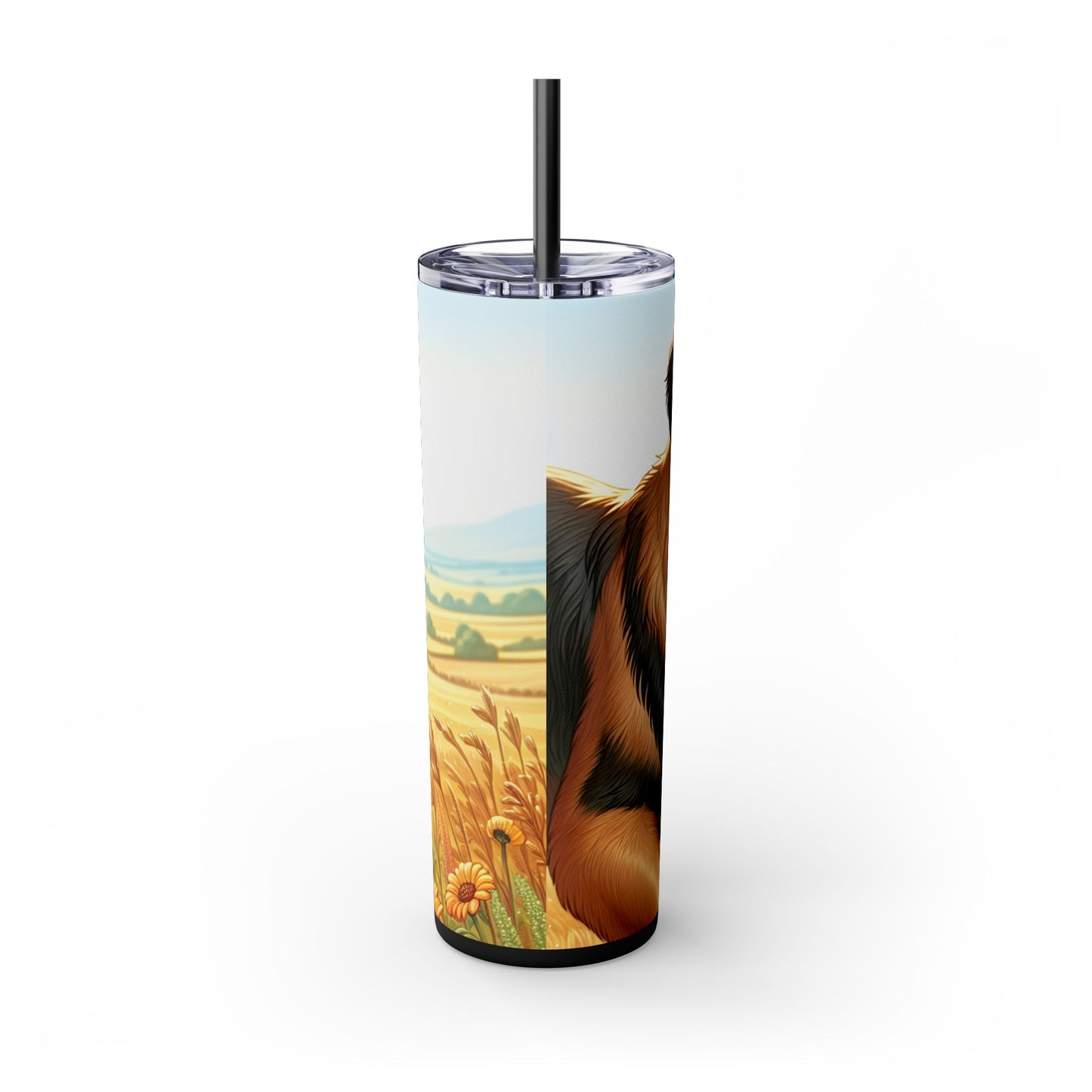 Spanish Mastiff Skinny Tumbler with Straw, 20oz