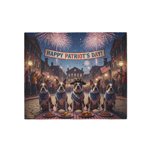 Patriot's Day Patriotic Dogs Blanket