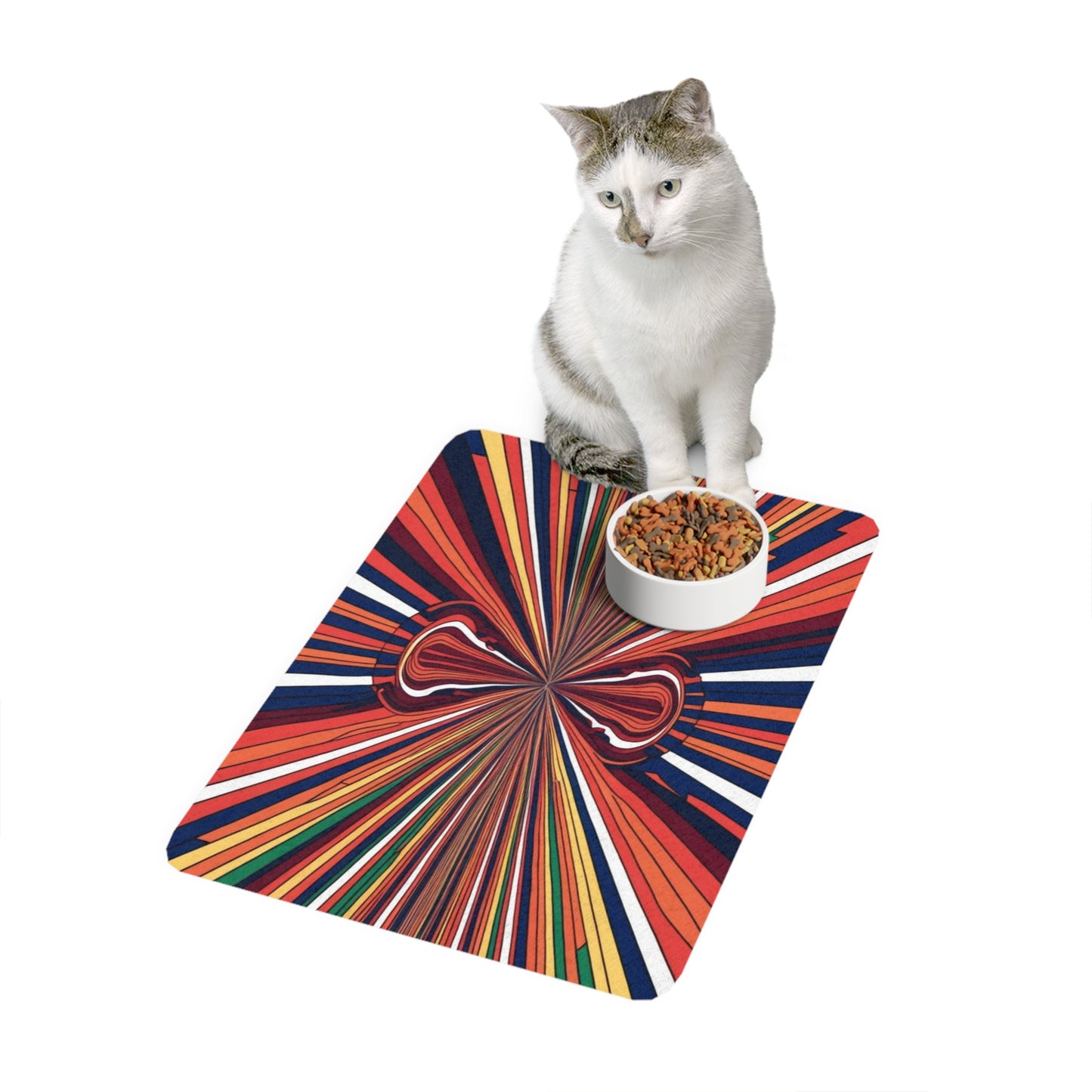 Pet Food Mat (12x18) - Optical Illusion