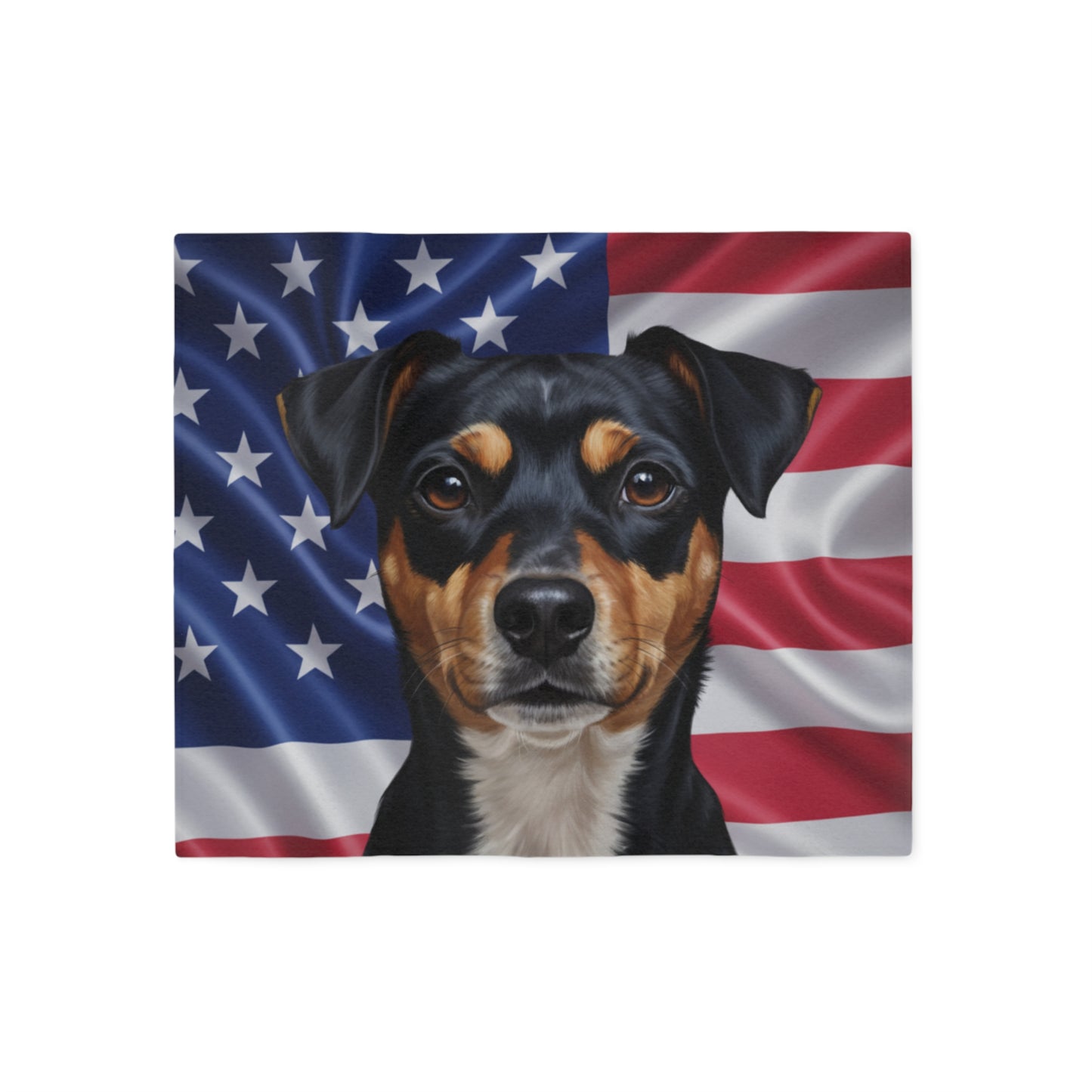 Teddy Roosevelt Terrier Patriotic Blanket