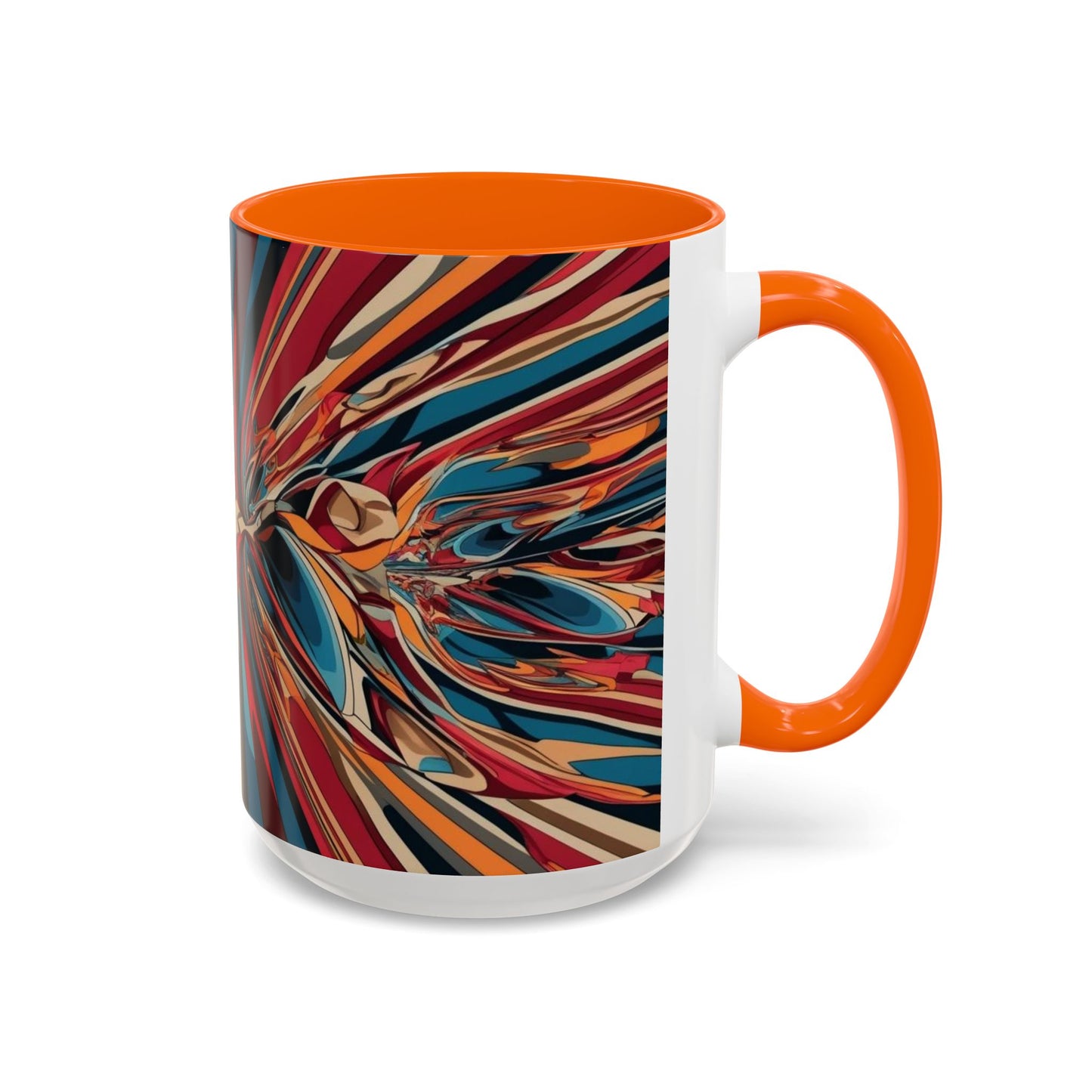 Optical Illusion Accent Mug – Ceramic Coffee Cup