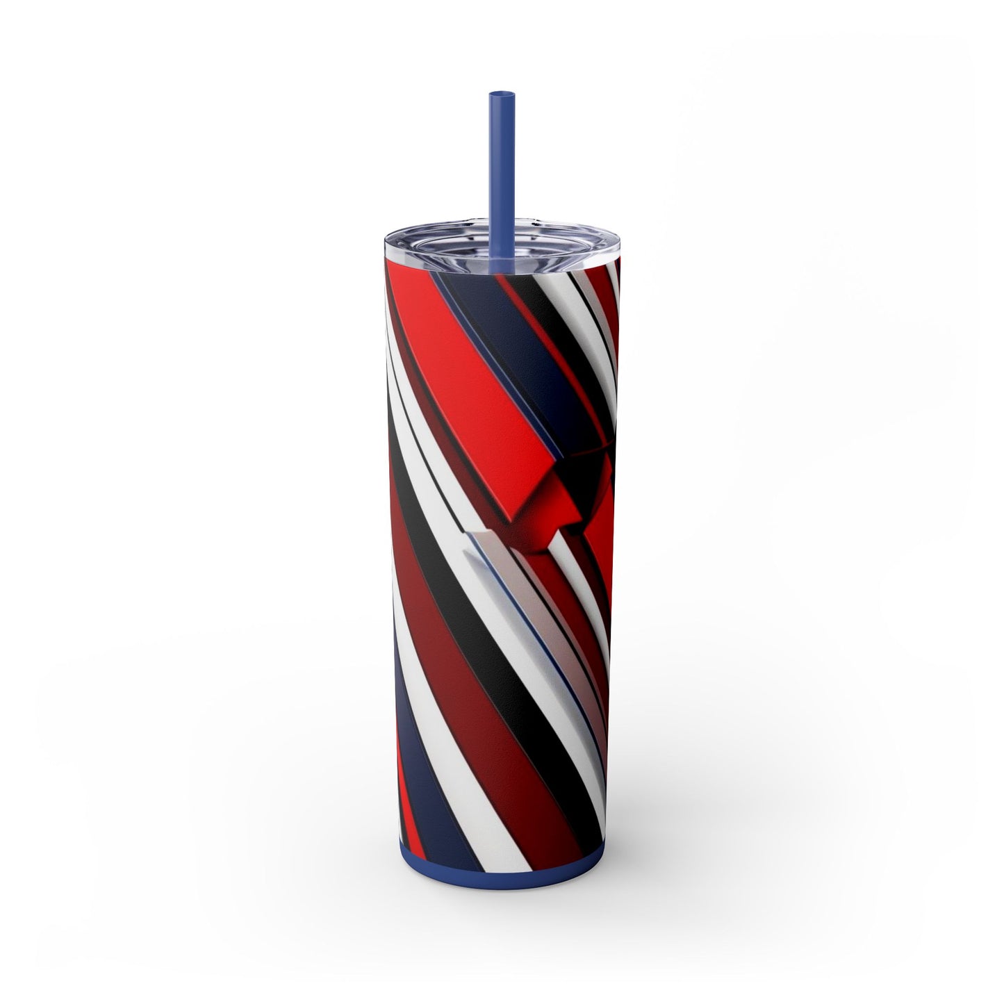 Optical Illusion Skinny Tumbler with Straw, 20oz
