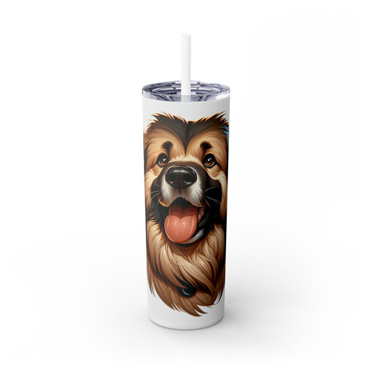 Caucasian Shepherd Dog Tumbler with Straw, 20oz