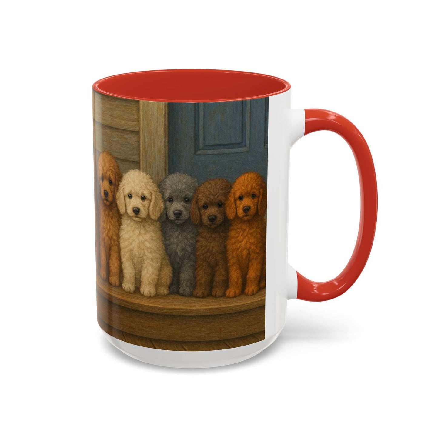 Mug à café décoratif avec motif chiots caniches - Cadeau idéal pour les amoureux des chiens