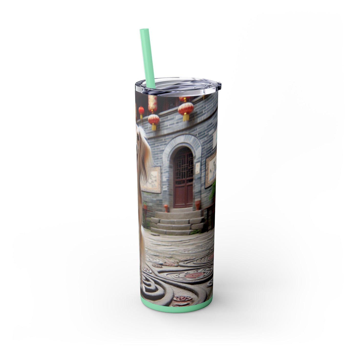 Gobelet Saluki chinois avec paille, 590 ml