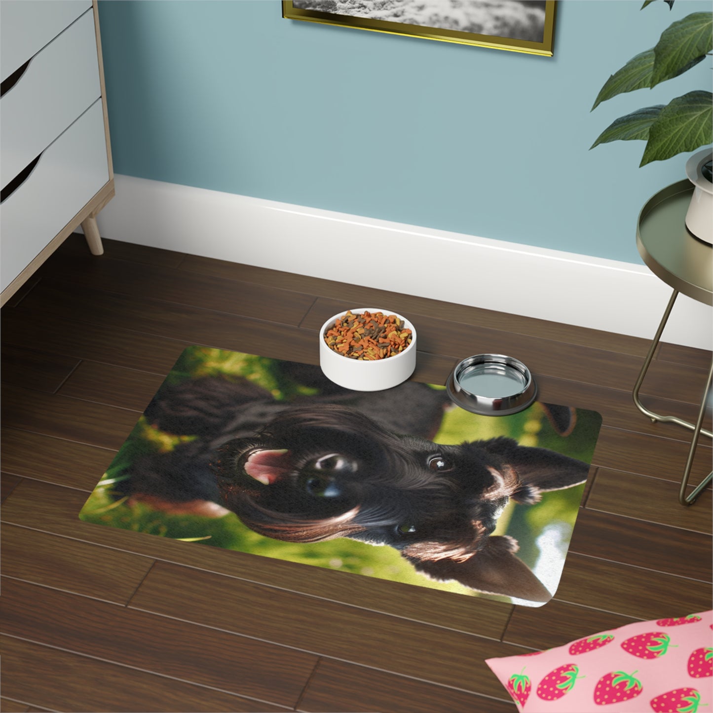 Vertical Pet Food Mat (12x18) - Scottish Terrier