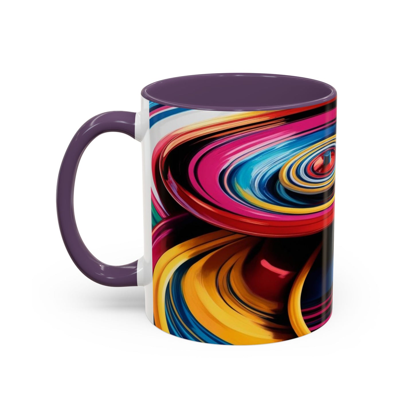 Optical Illusion Accent Mug – Ceramic Coffee Cup
