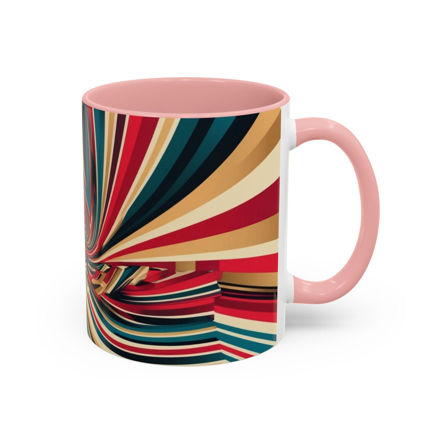Optical Illusion Accent Mug – Ceramic Coffee Cup