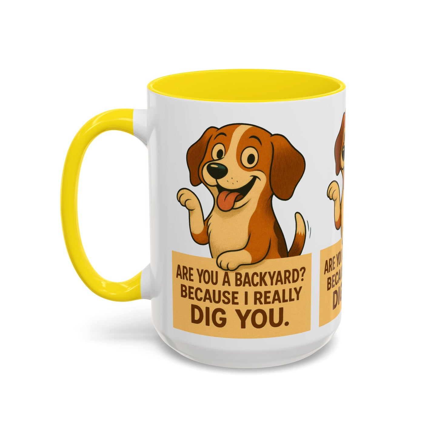 Backyard Dig Accent Coffee Mug - Perfect Gift for Dog Lovers