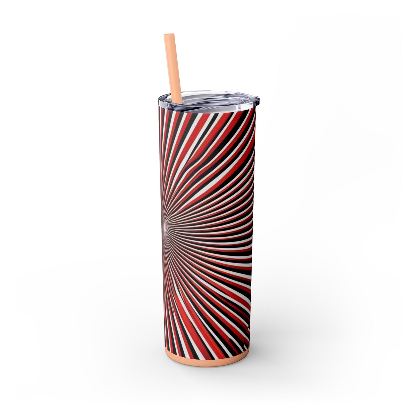 Optical Illusion Skinny Tumbler with Straw, 20oz