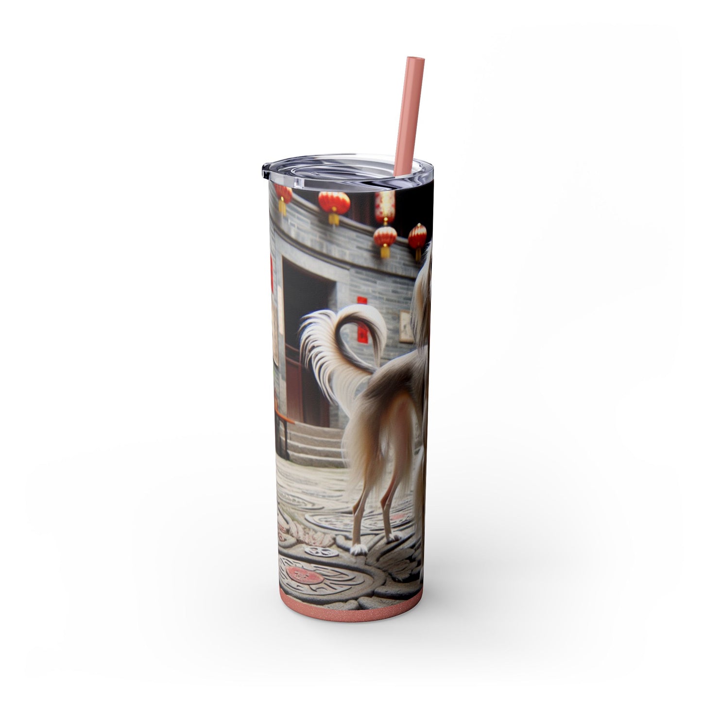 Gobelet Saluki chinois avec paille, 590 ml
