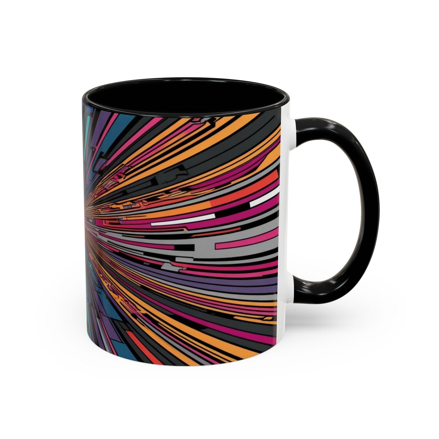 Optical Illusion Accent Mug – Ceramic Coffee Cup