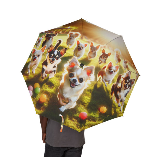 Chihuahua Semi-Automatic Foldable Umbrella