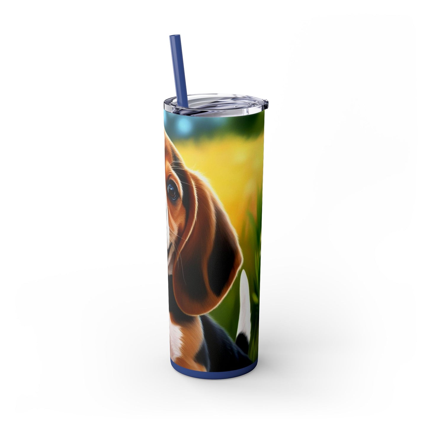 Beagle Skinny Tumbler with Straw, 20oz