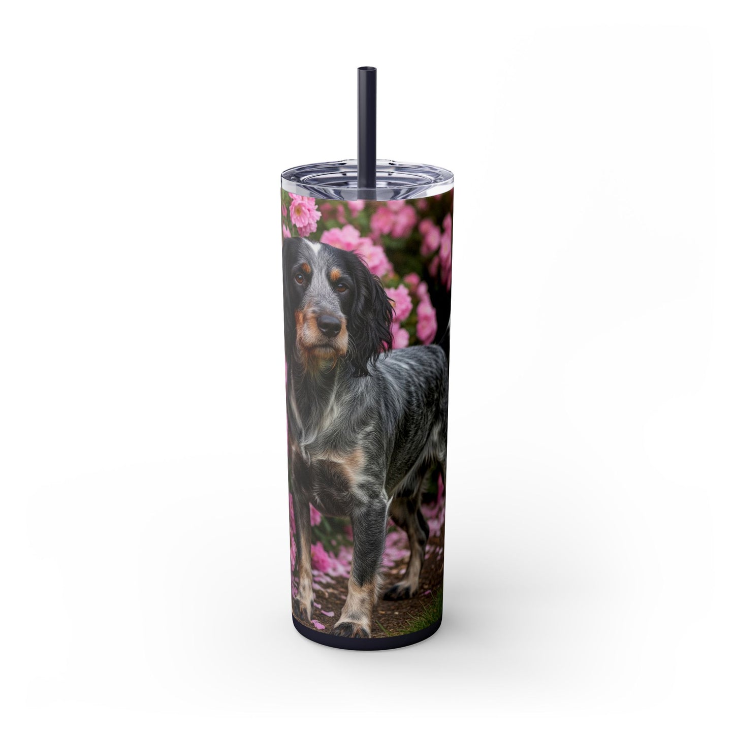 Blue Picardy Spaniel Tumbler with Straw, 20oz
