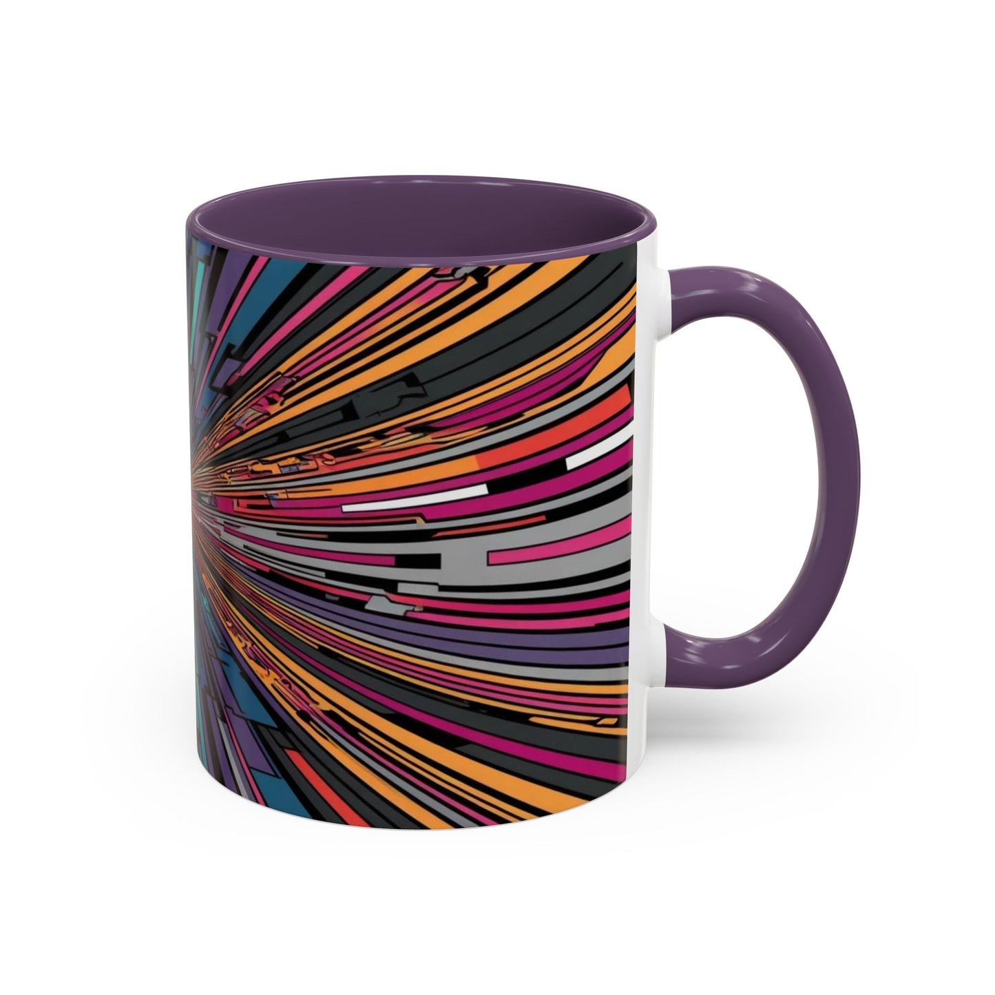 Optical Illusion Accent Mug – Ceramic Coffee Cup