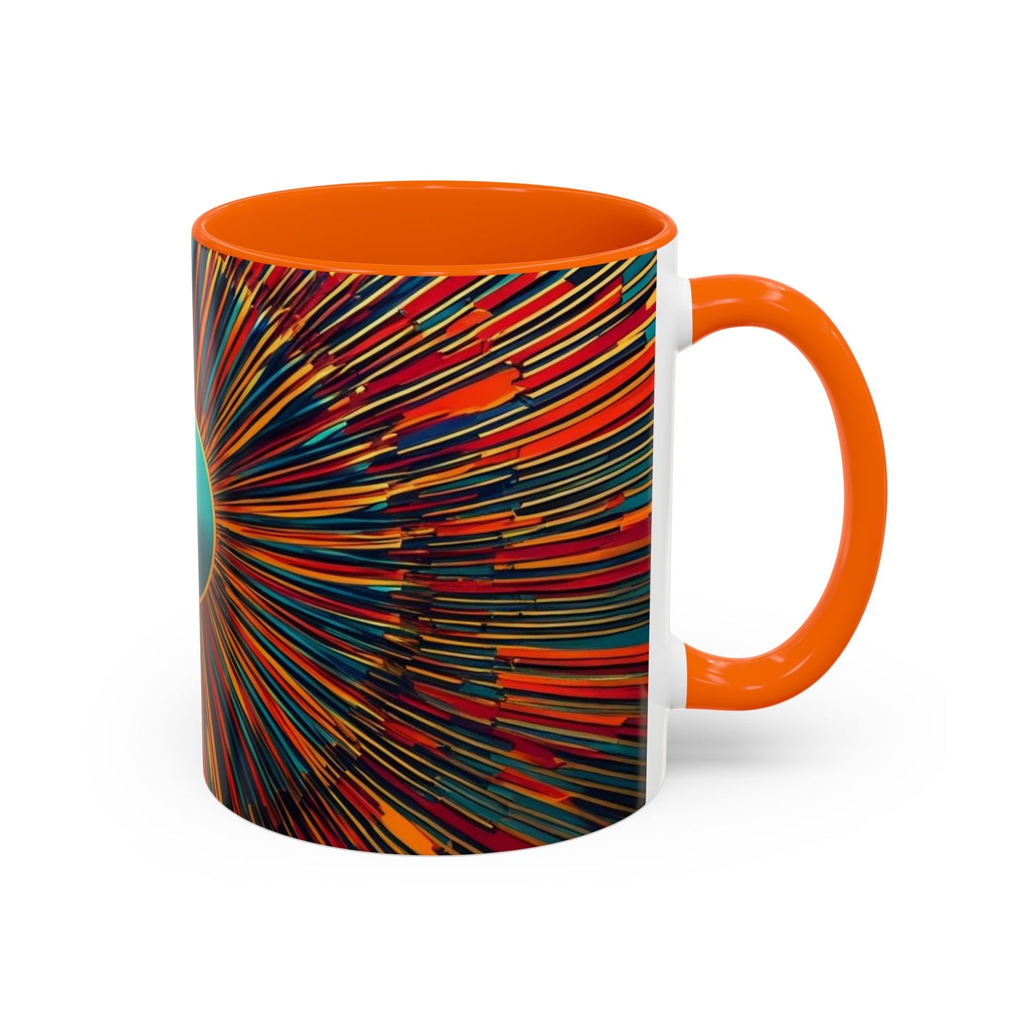 Optical Illusion Accent Mug – Ceramic Coffee Cup