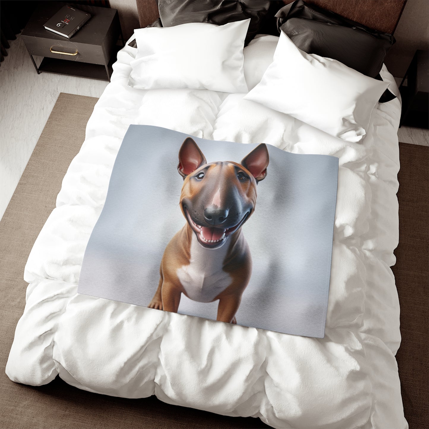 Miniature Bull Terrier Sweatshirt Blanket