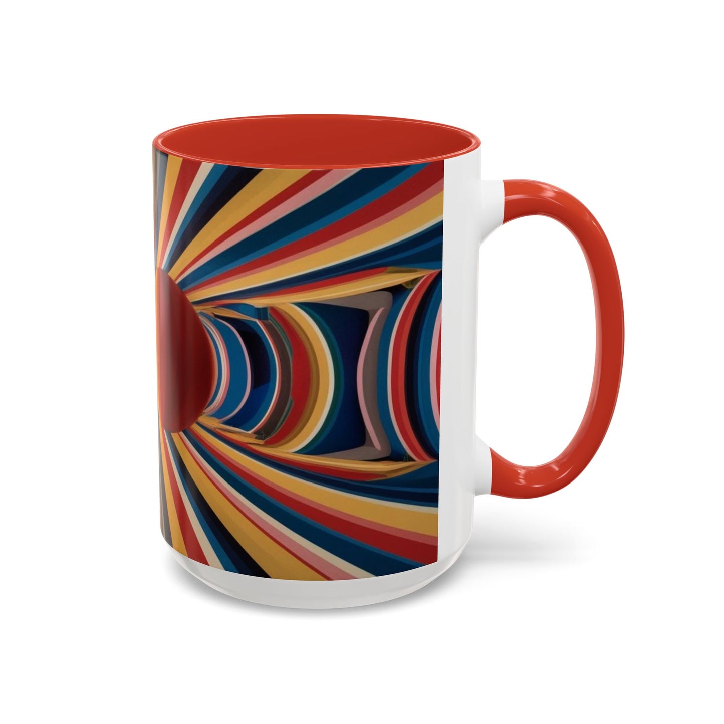Optical Illusion Accent Mug – Ceramic Coffee Cup