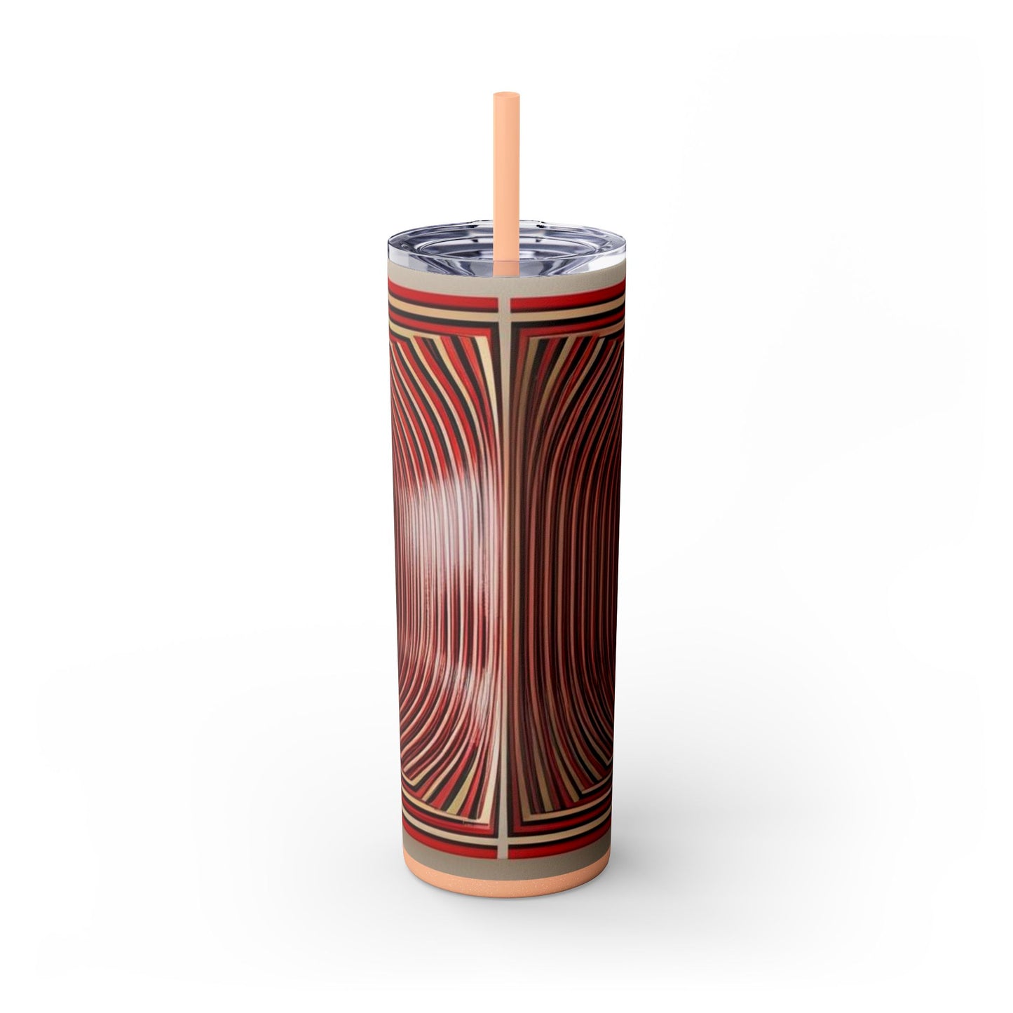 Optical Illusion Skinny Tumbler with Straw, 20oz