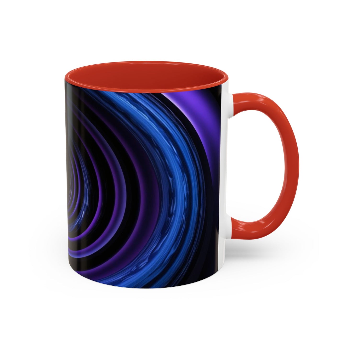 Optical Illusion Accent Mug – Ceramic Coffee Cup